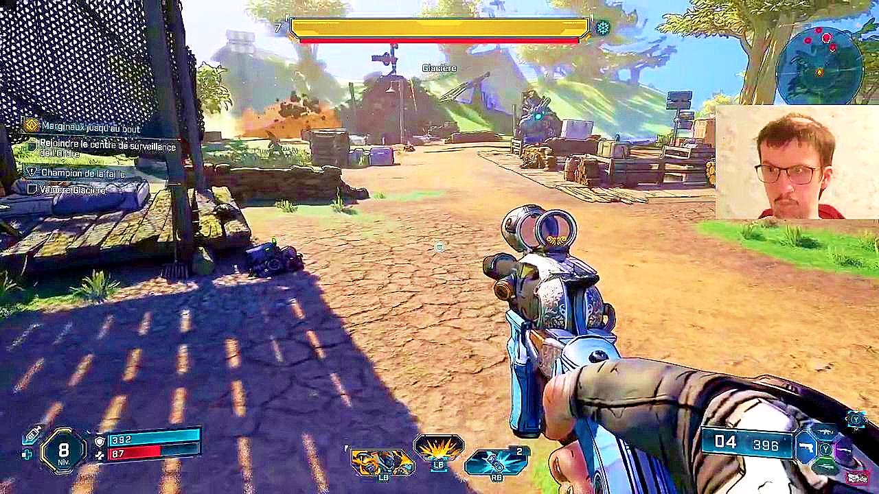 Sur cette image, je vous montre un joueur avec un pistolet sur un zone de boss difficile.