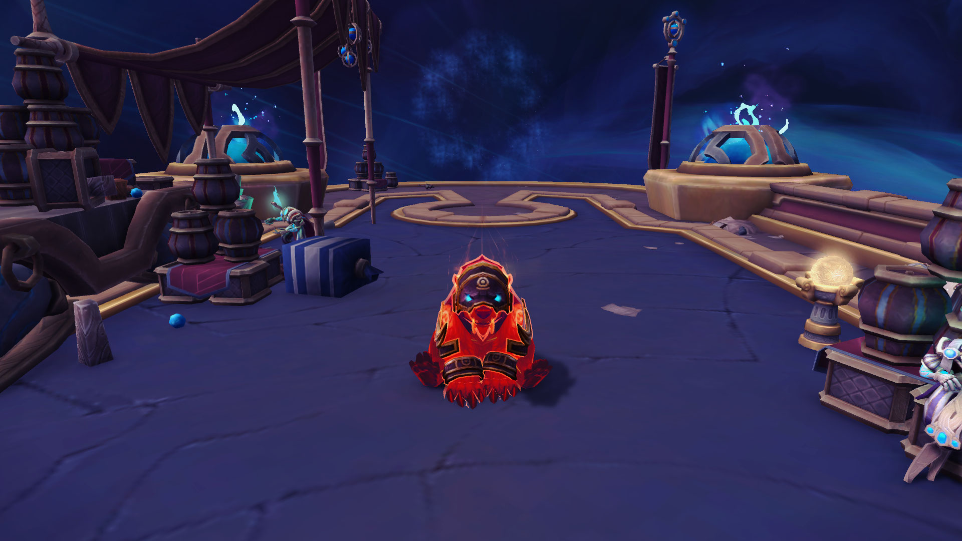 Sur cette image, je vous montre un druide Gardien entrain d'attendre le live sur tazavesh, le marché Dissimulé