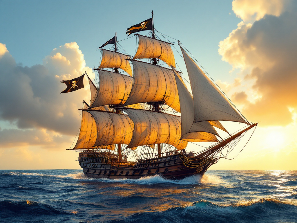 Sur cette photo, nous pouvons apercevoir un bateau naviguer sur un immence océan