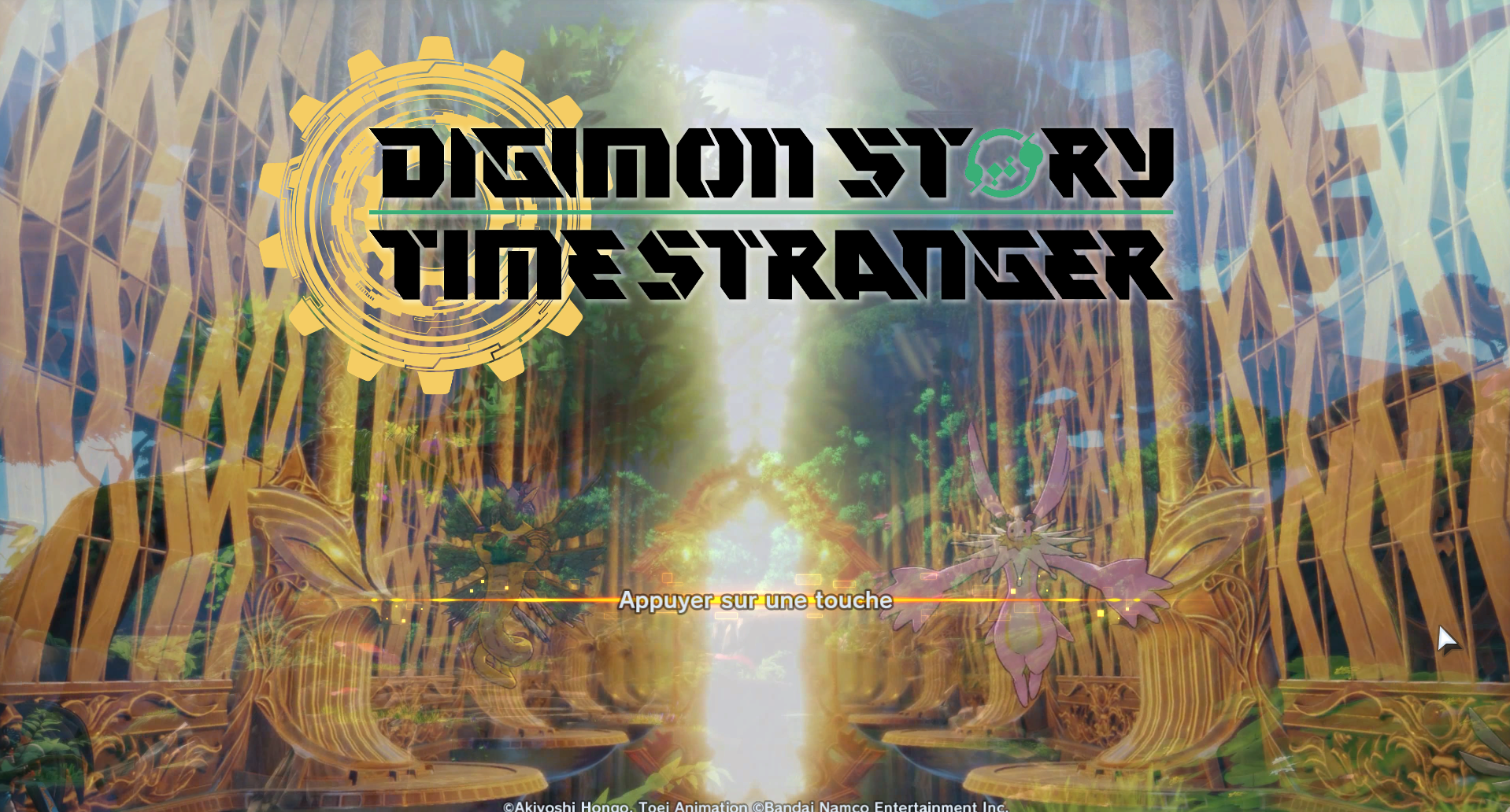 Sur cette image, je joue à un jeu digimon et je redémarre une nouvelle aventure.